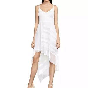 BCBG Maxazria white asymmetrical lace dress xs